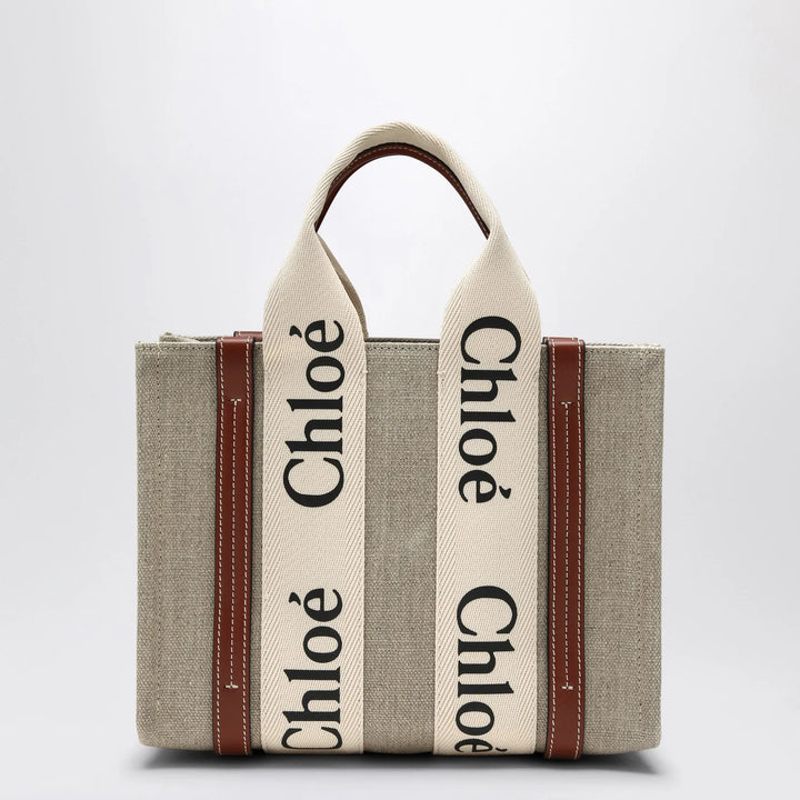 Chloé - Woody little bag in beige canvas