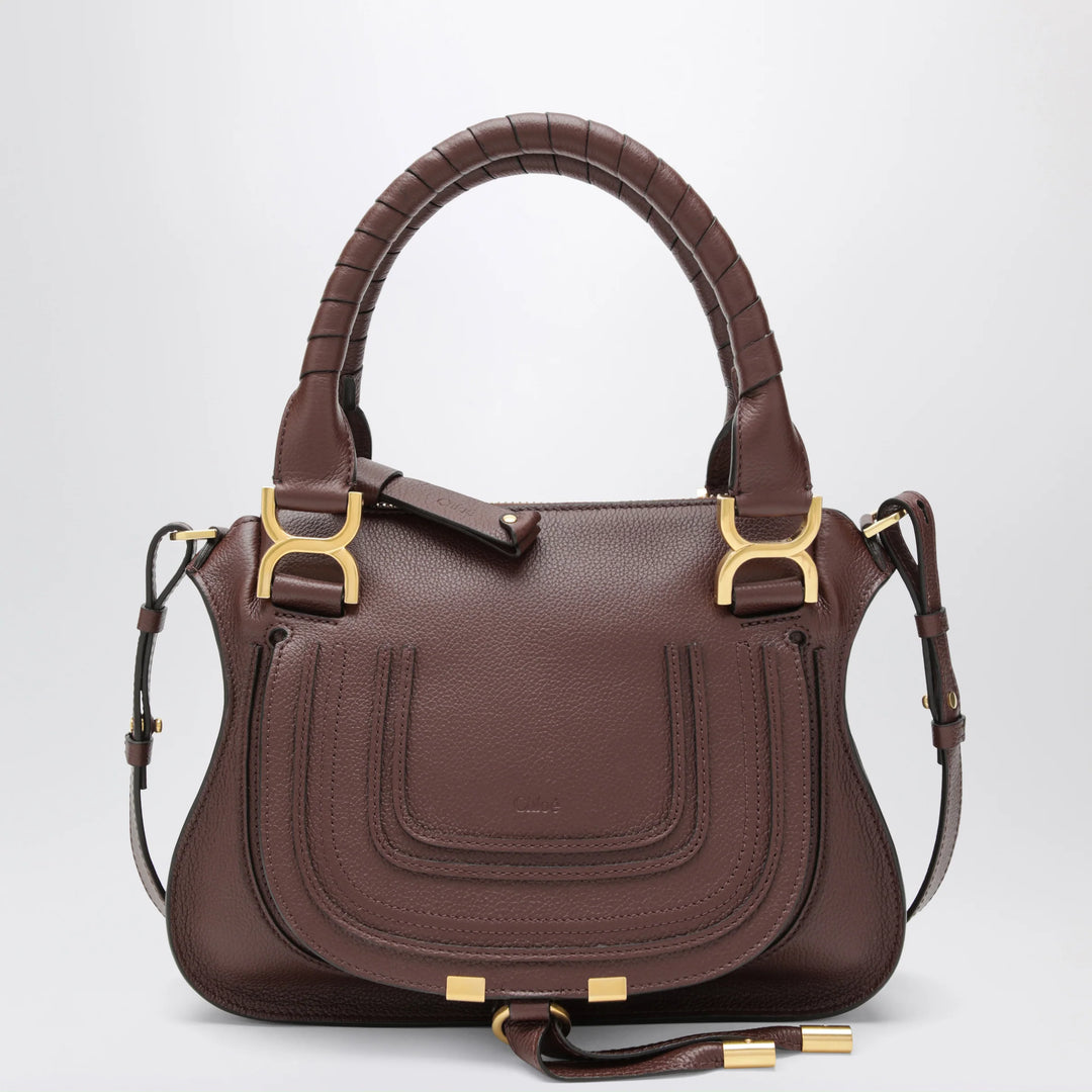 Chloé - Small brown Marcie handbag in leather