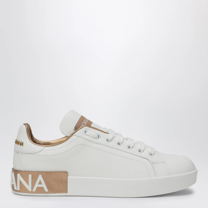 Dolce&amp;Gabbana - White/gold Portofino sneakers