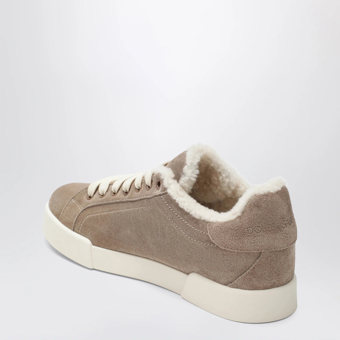 Dolce&amp;Gabbana - Portofino Light sneakers in calf leather and shearling