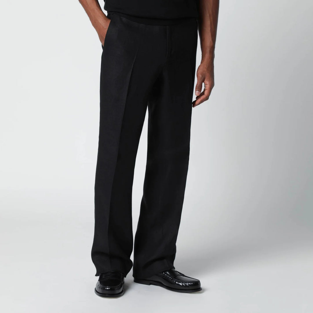 Lardini - Black linen trousers
