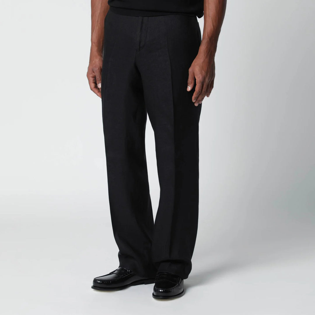 Lardini - Black linen trousers