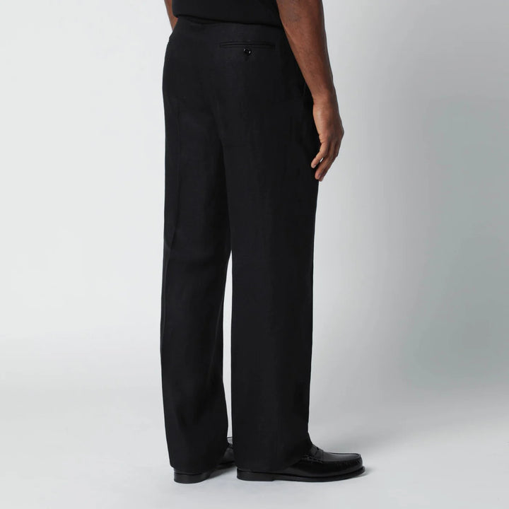Lardini - Black linen trousers