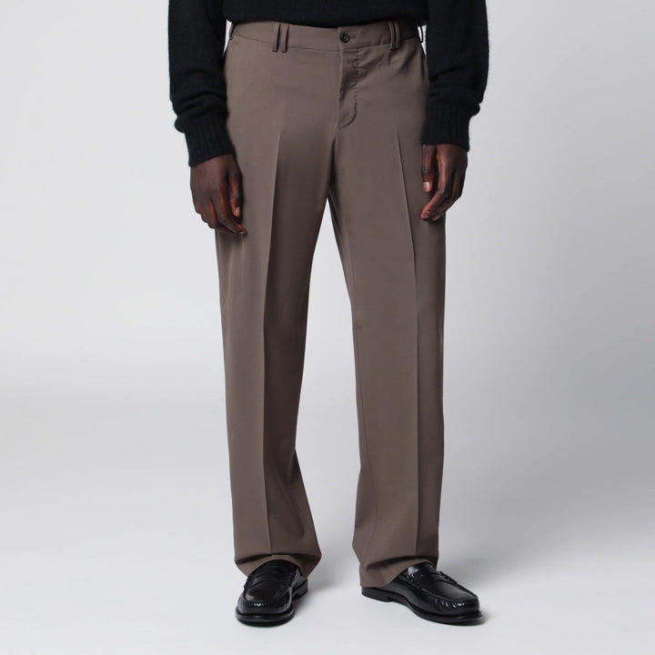 PT Torino - Taupe Wool-Blend Trousers