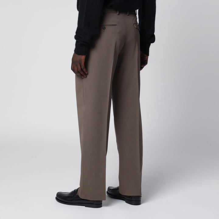 PT Torino - Taupe Wool-Blend Trousers
