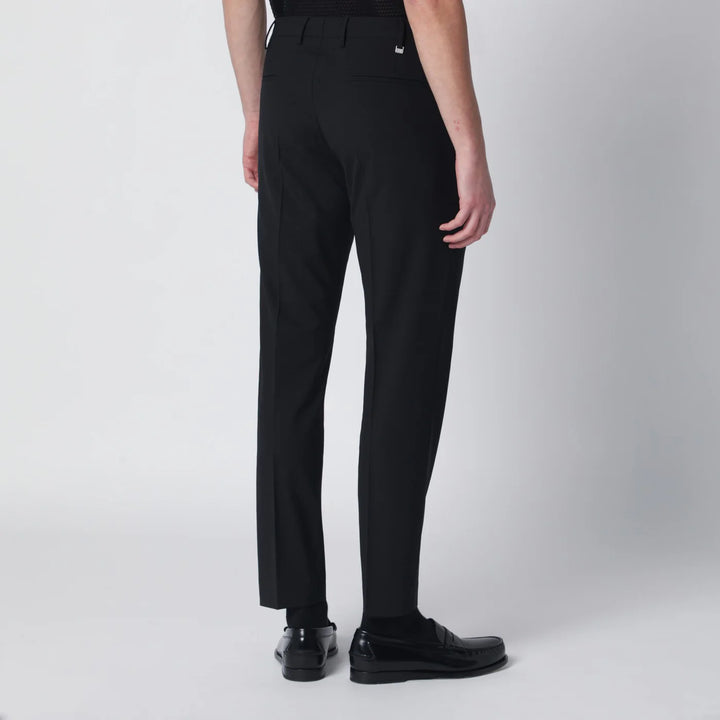 PT Torino - Black wool-blend trousers