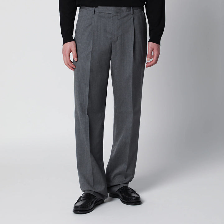 PT Torino - Grey Pants in Virgin Wool