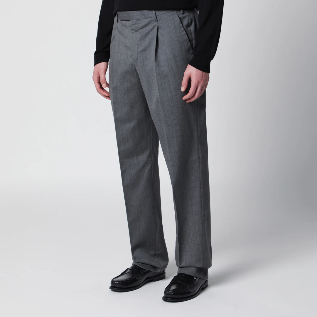 PT Torino - Grey Pants in Virgin Wool