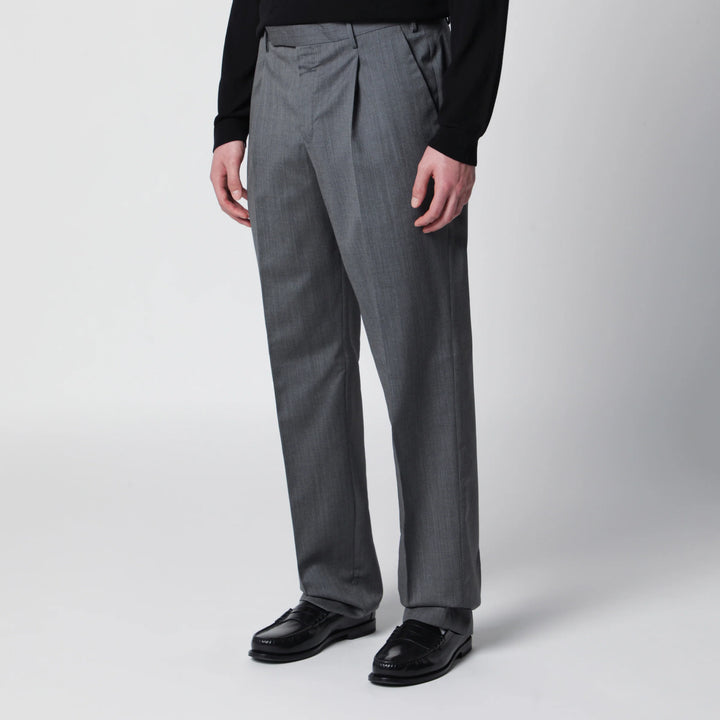 PT Torino - Grey Pants in Virgin Wool