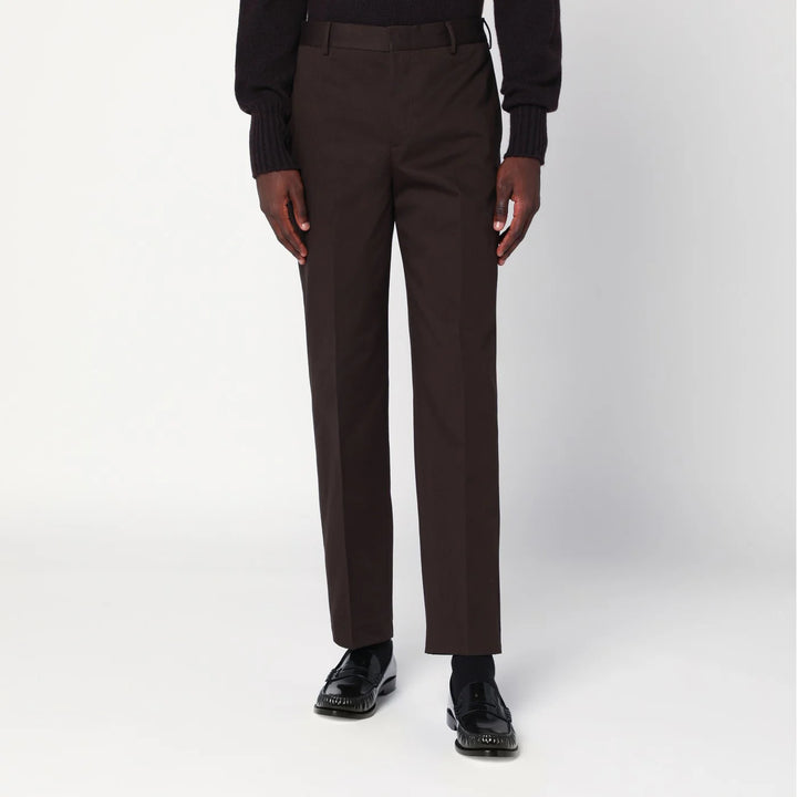 PT Torino - Brown cotton trousers