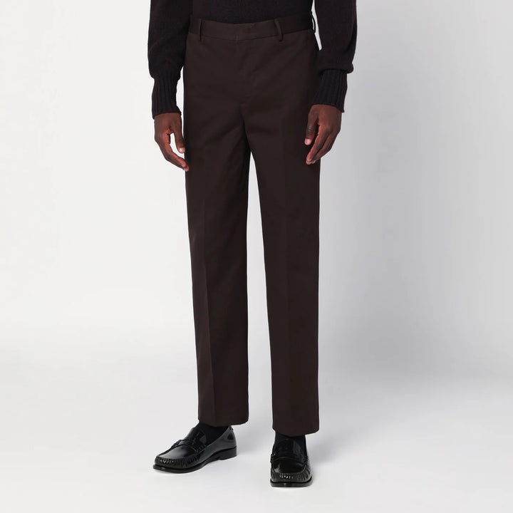 PT Torino - Brown cotton trousers