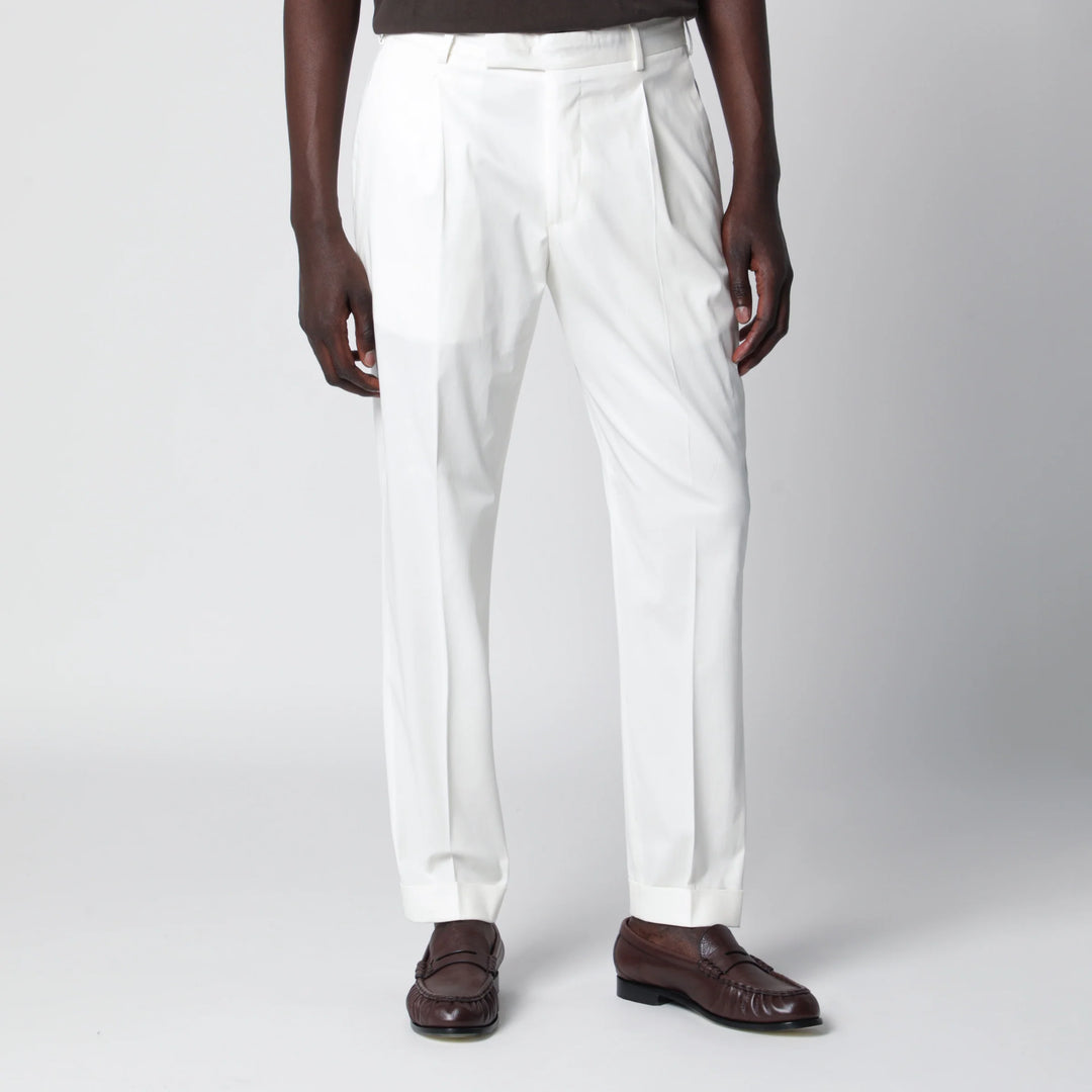 PT Torino - White cotton trousers