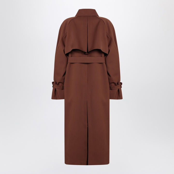 Max Mara Atelier Brown rainproof gabardine trench coat