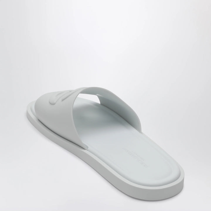 Dolce&amp;Gabbana - Optical white rubber beachwear slides