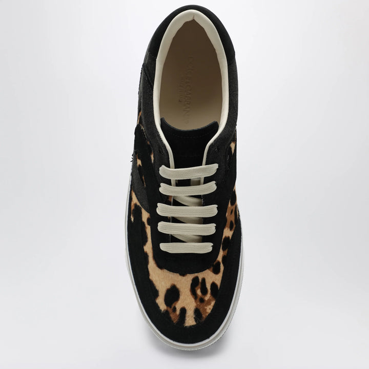 Dolce&amp;Gabbana - DG Sailing Sneakers in pony hair with leopard print