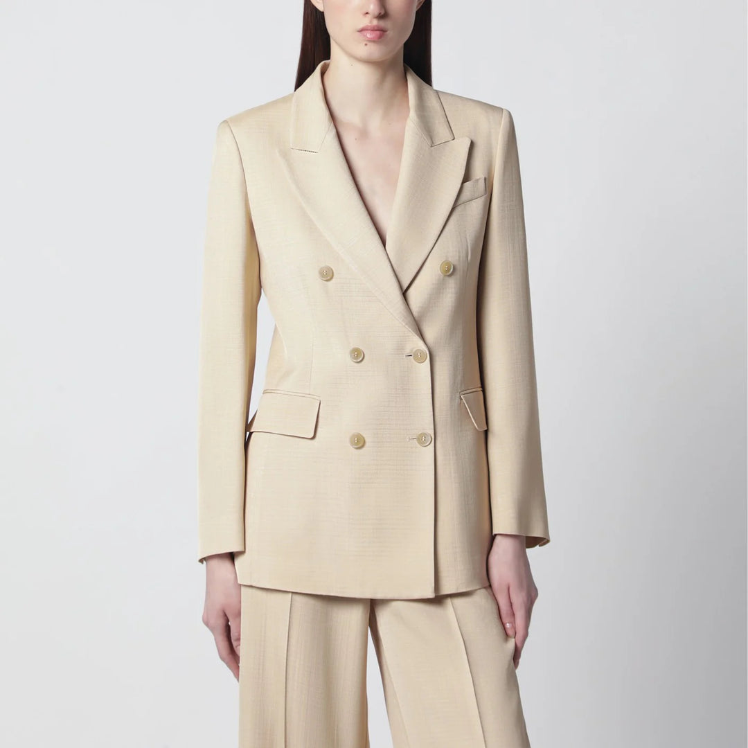P.A.R.O.S.H. - Champagne double-breasted jacket