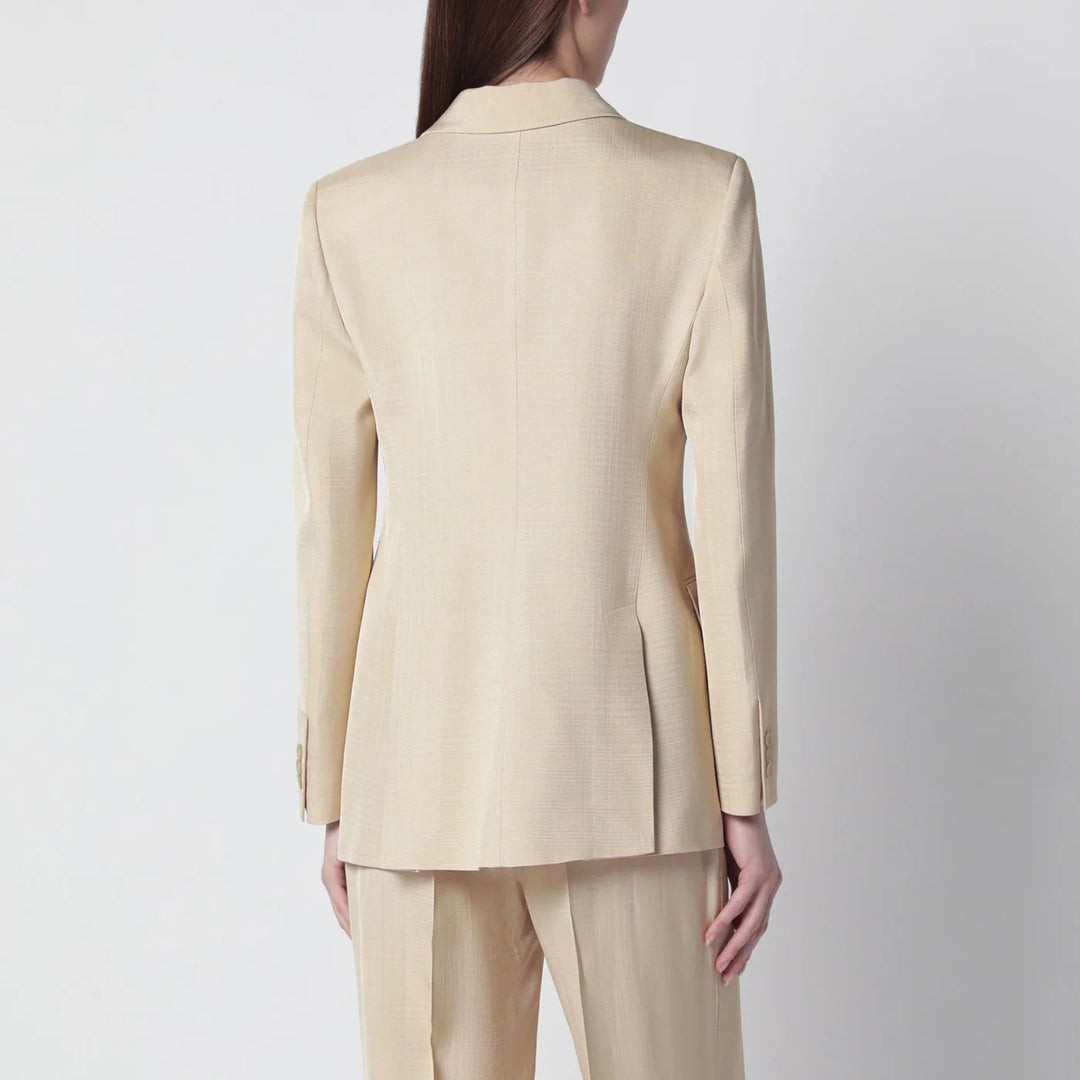 P.A.R.O.S.H. - Champagne double-breasted jacket
