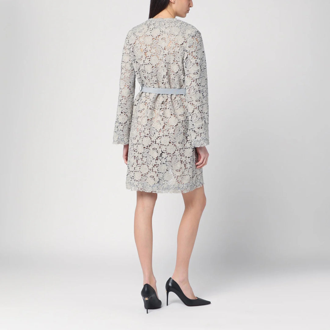 P.A.R.O.S.H. - Light grey lace long jacket
