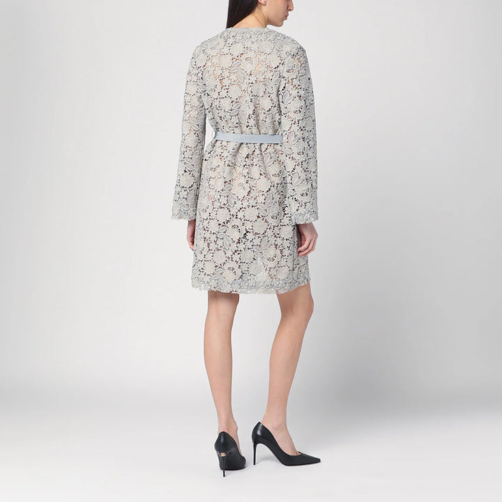 P.A.R.O.S.H. - Light grey lace long jacket