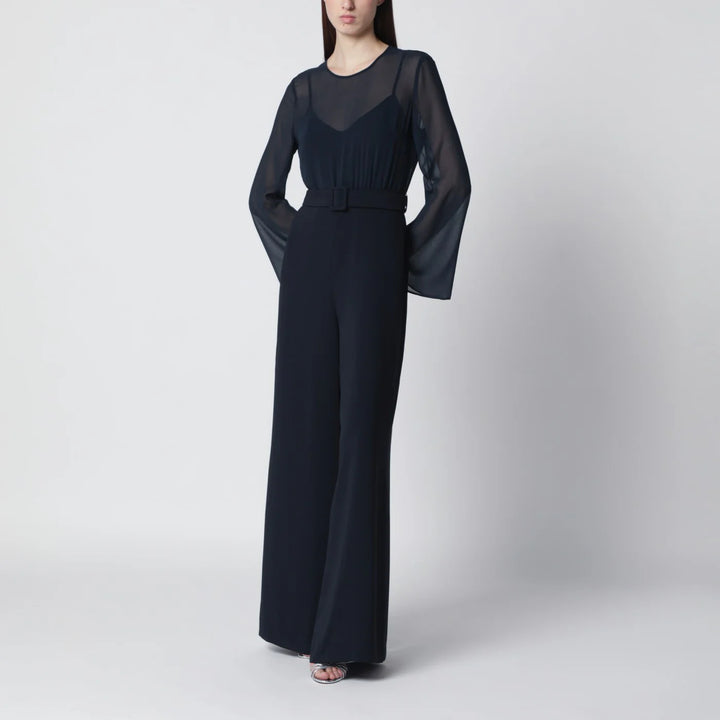 P.A.R.O.S.H. - Blue jumpsuit with belt