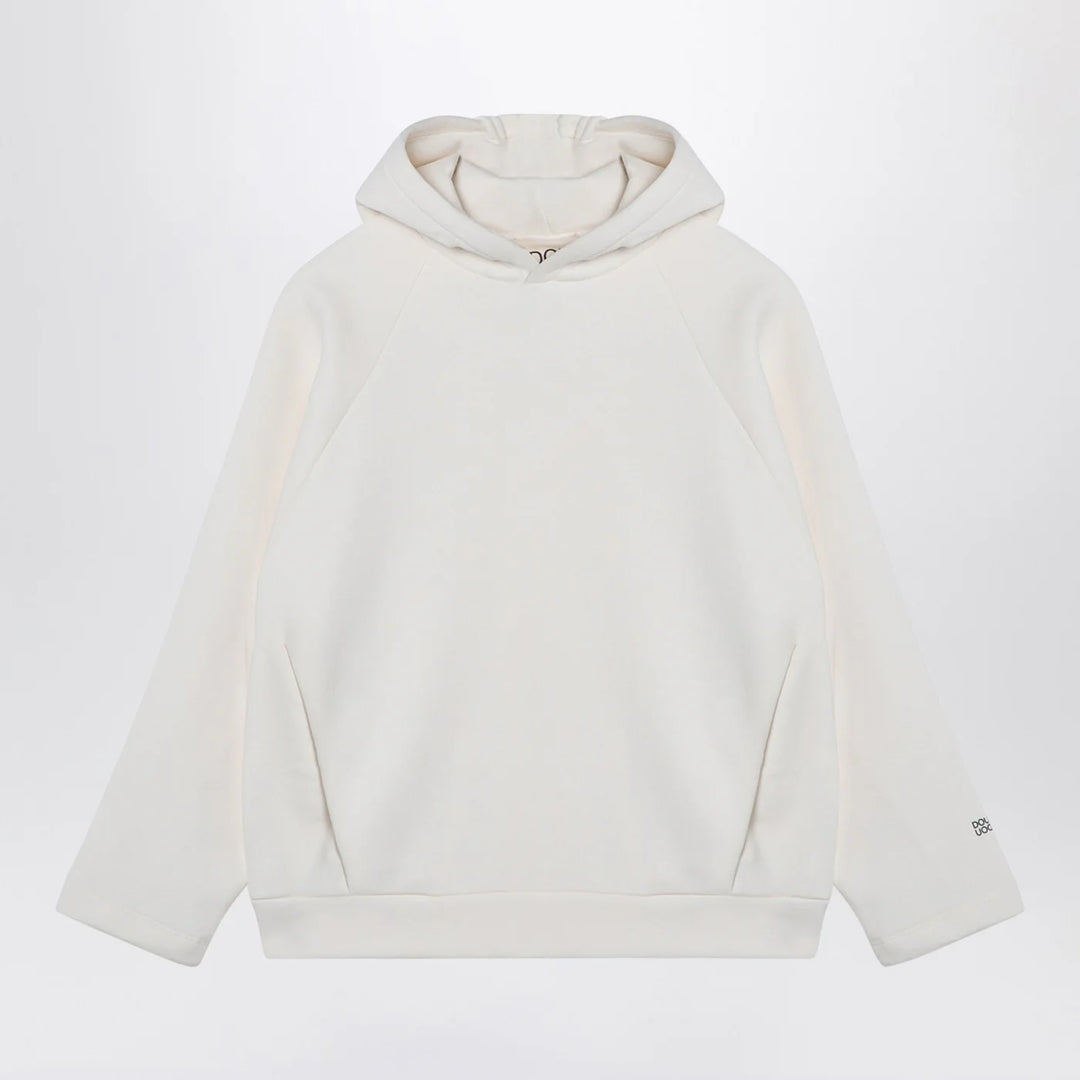 Douuod - Ivory cotton blend hoodie