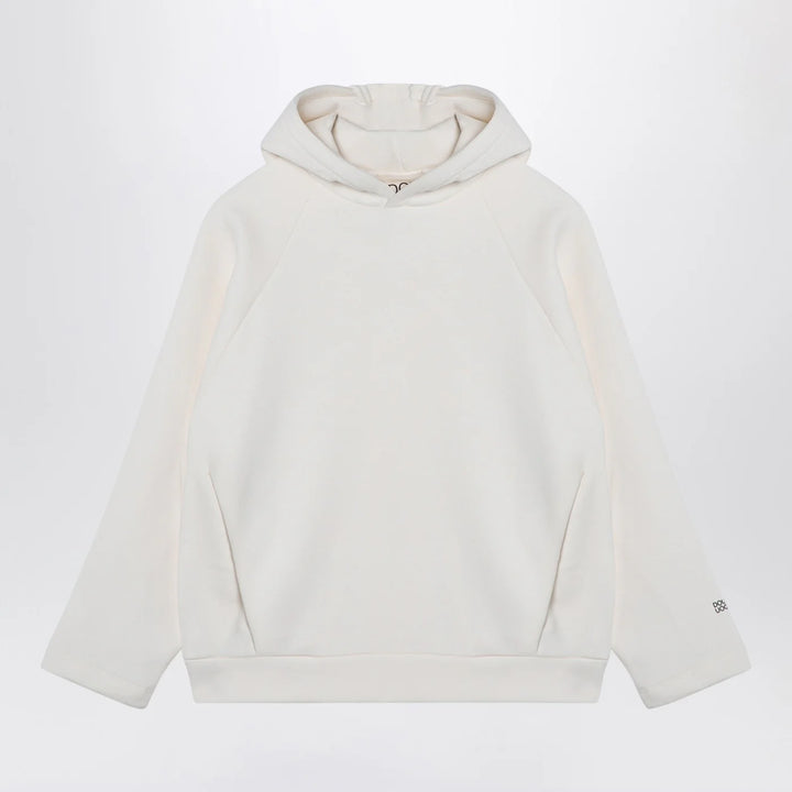 Douuod - Ivory cotton blend hoodie