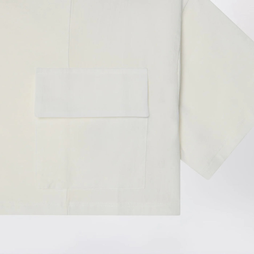Douuod - Ivory cropped t-shirt in cotton