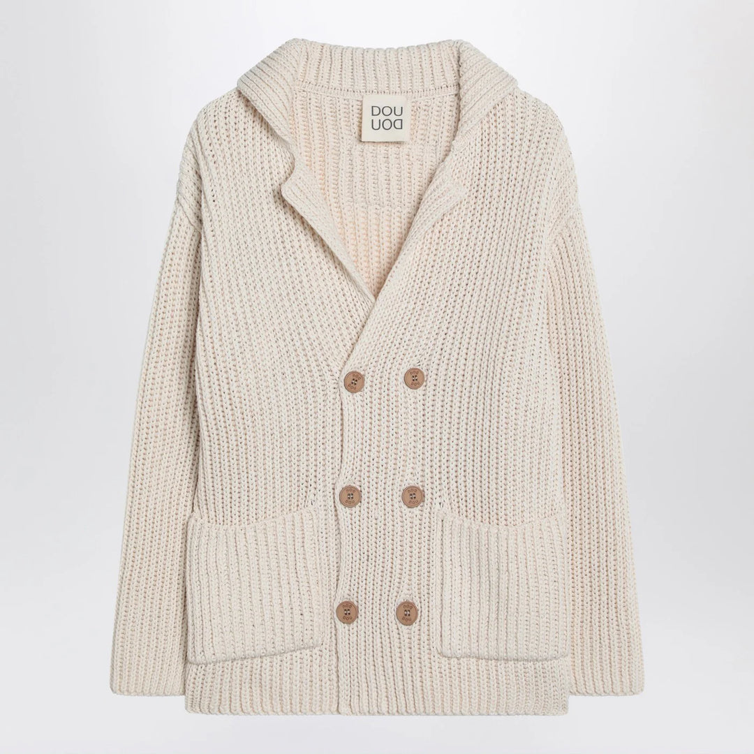 Douuod - Cardigan Triciclo ivory in cotton
