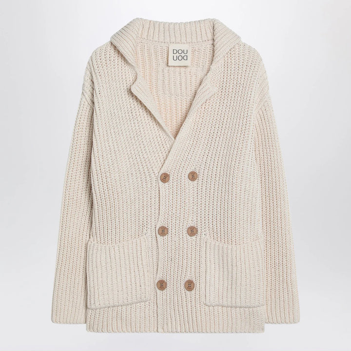 Douuod - Cardigan Triciclo ivory in cotton