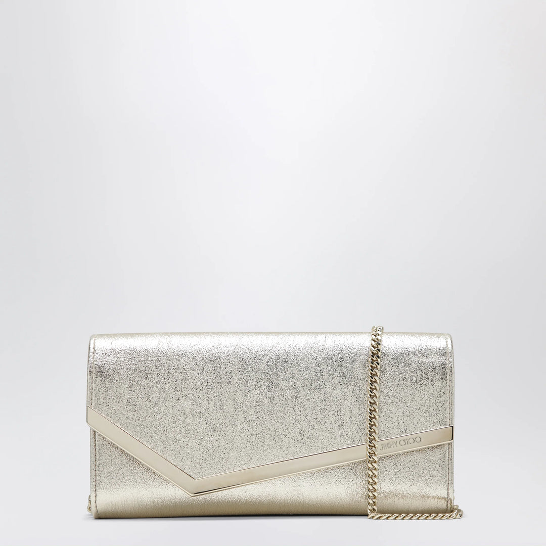 Jimmy Choo - Emmie Brilliance fabric clutch in platinum ice