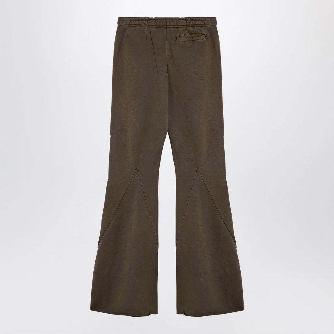 Entire Studios - Organic cotton military green flared trousers