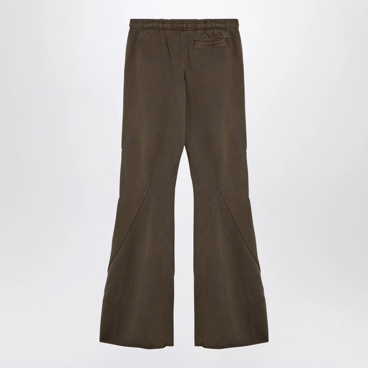 Entire Studios - Organic cotton military green flared trousers