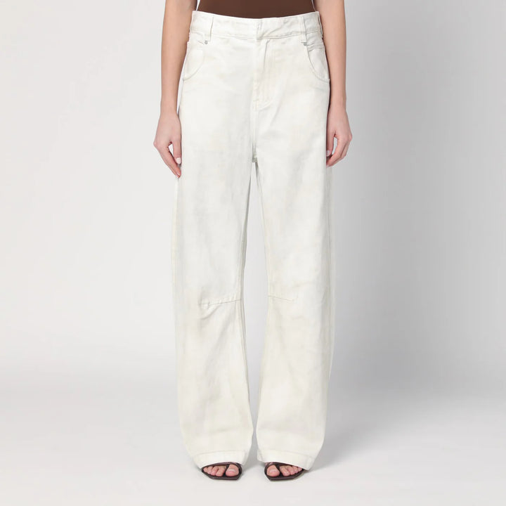 Entire Studios - Ivory denim trousers