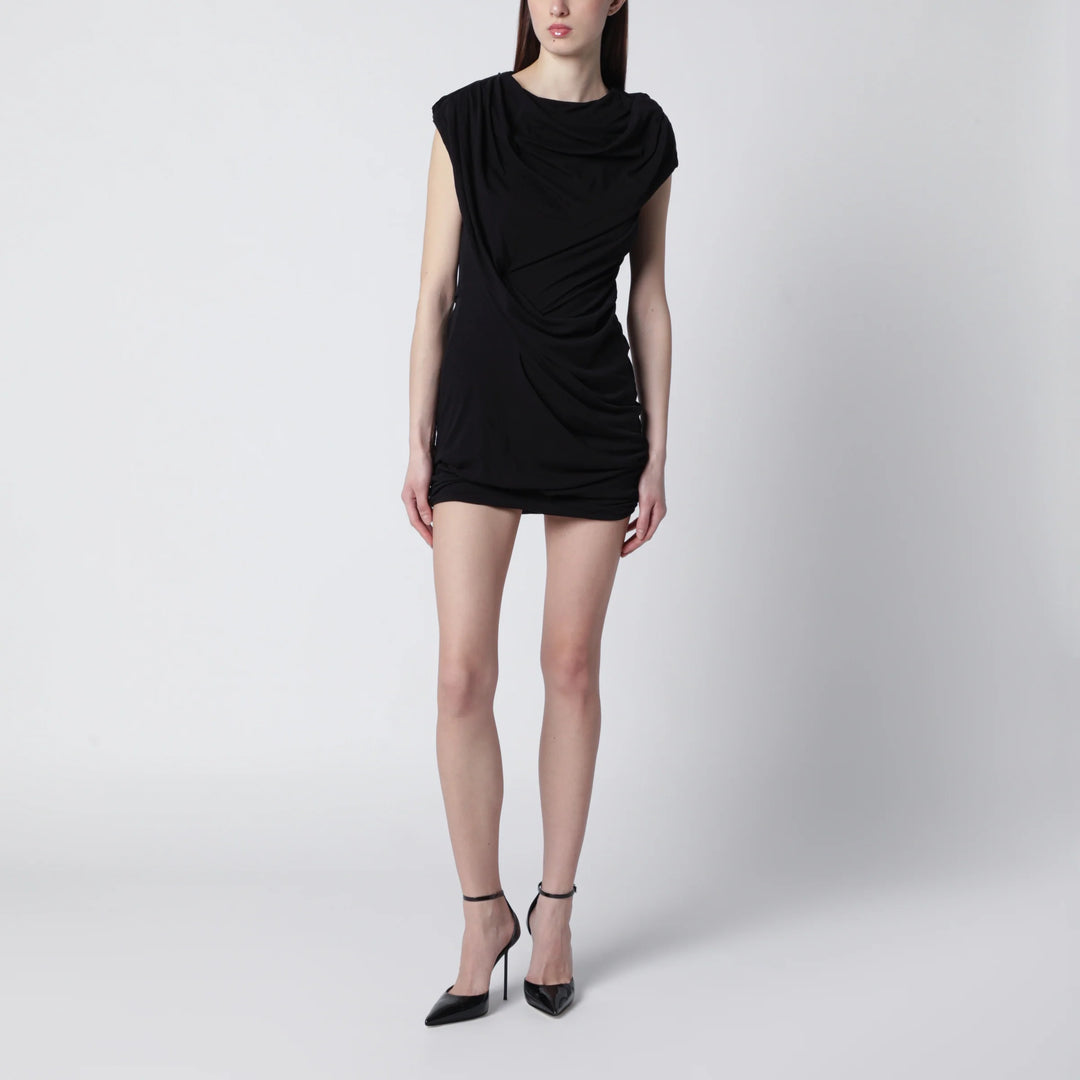 Entire Studios - Twist mini dress in soot color