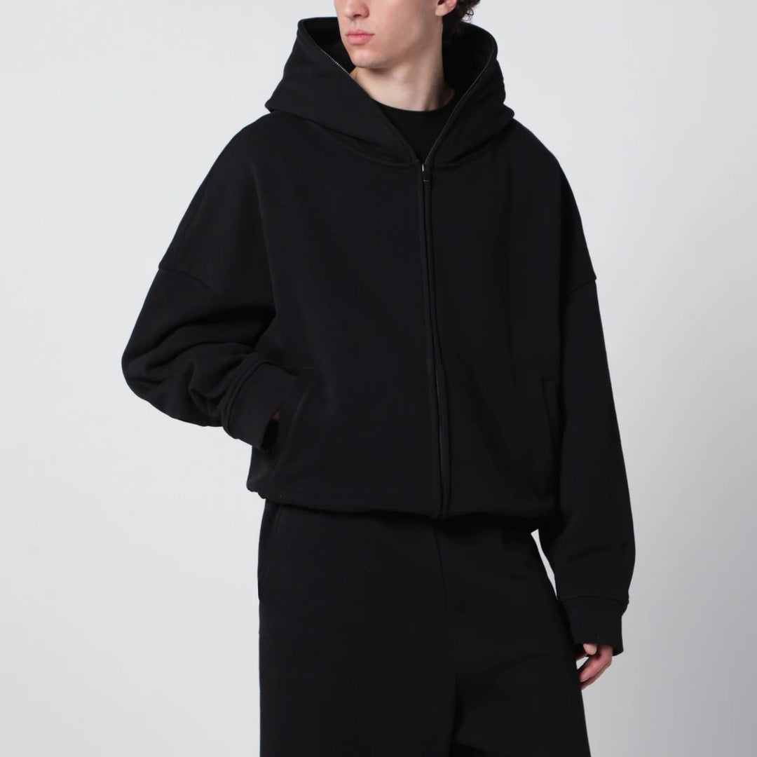 Entire Studios - Black cotton zip-up hoodie
