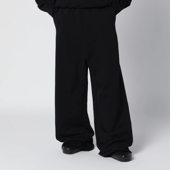 Entire Studios - Black wide-leg cotton jogging trousers