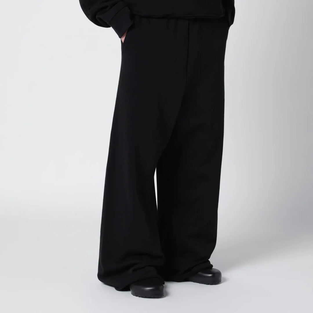 Entire Studios - Black wide-leg cotton jogging trousers Brand Pants