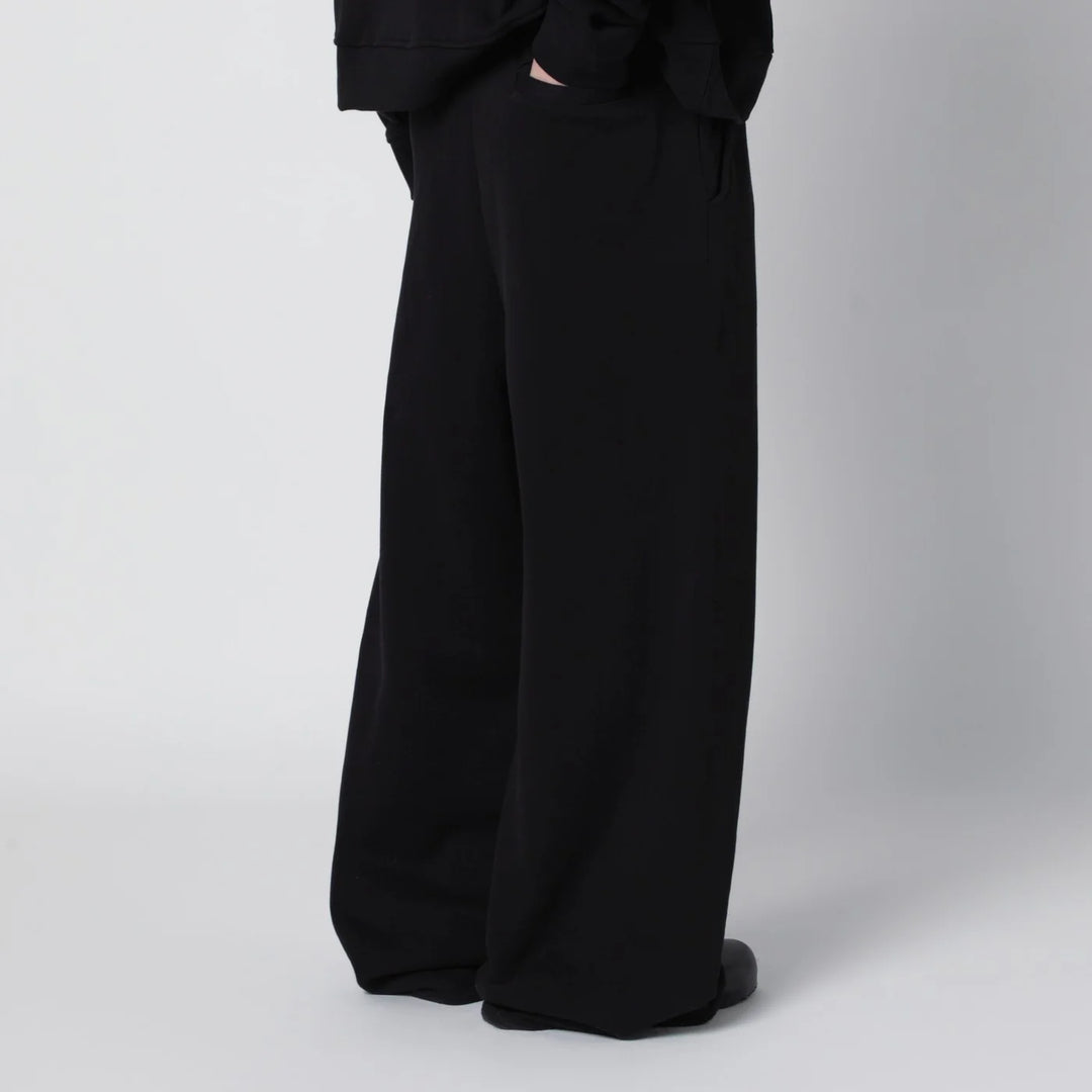 Entire Studios - Black wide-leg cotton jogging trousers