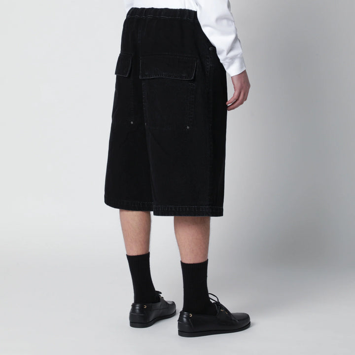 Entire Studios - Baggy bermuda shorts in black denim