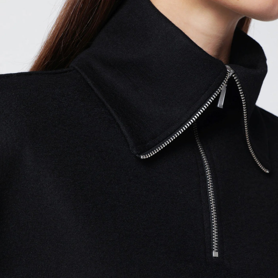Entire Studios - Black wool zip-collar top