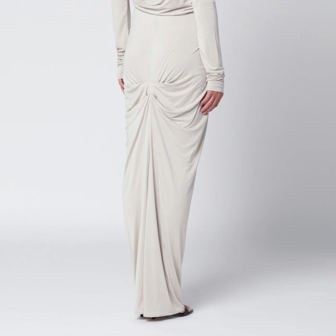 Entire Studios - Ivory draped long skirt
