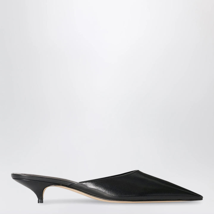 The Row - Liisa black lambskin mules
