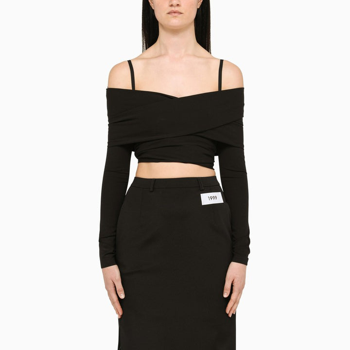Dolce & Gabbana Dolce&Gabbana Black top with boat neckline
