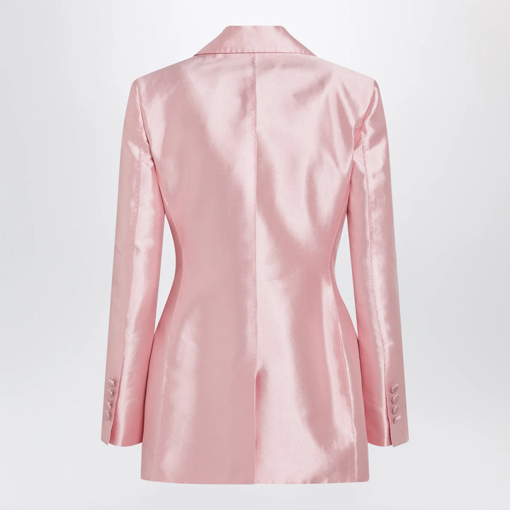 Dolce&amp;Gabbana - Single-breasted silk shantung blazer in pink