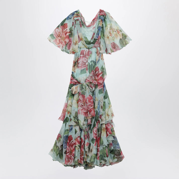 Dolce&amp;Gabbana - Long floral chiffon dress