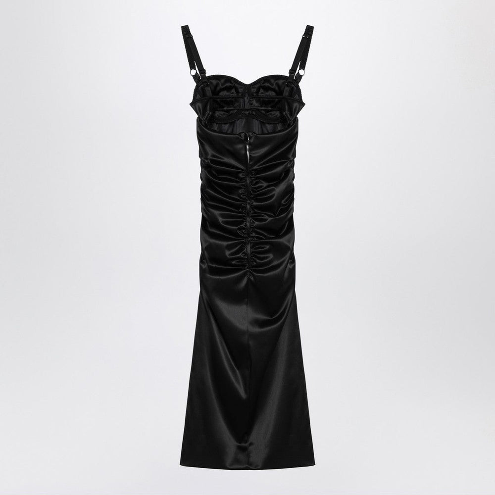 Dresses 42 Dolce & Gabbana Dolce&Gabbana Draped black dress with bra detail Brand
