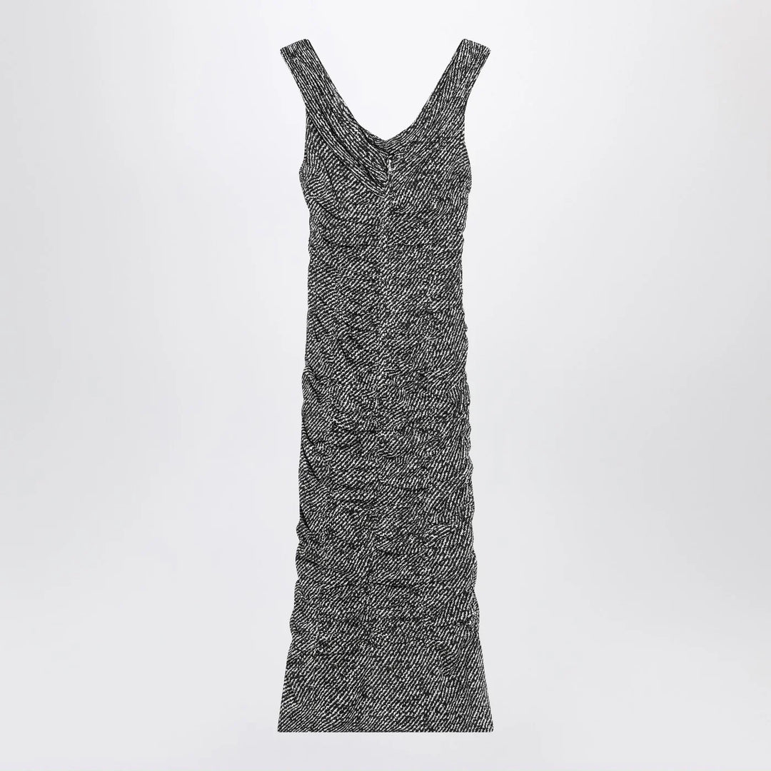 Dolce&amp;Gabbana - Diagonal print dress in silk blend