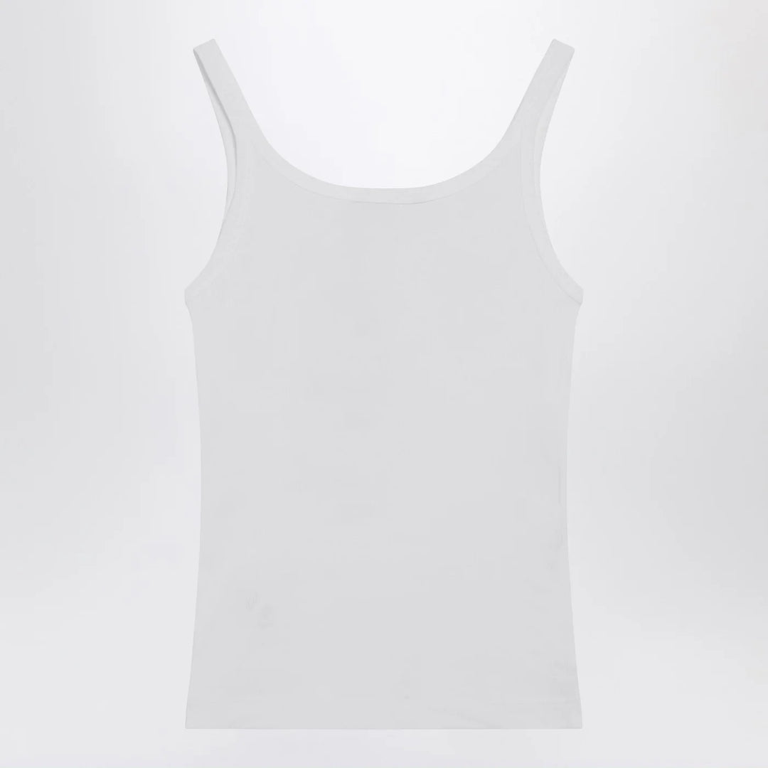 Dolce&amp;Gabbana - White tank top with logo embroidery