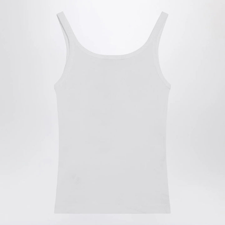 Dolce&amp;Gabbana - White tank top with logo embroidery