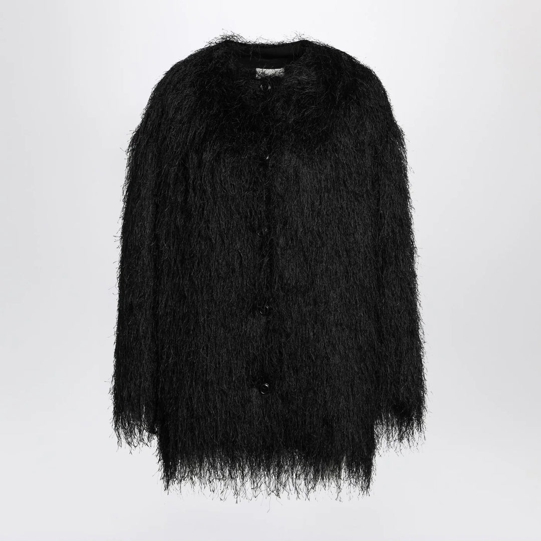 LouLou De Saison - Black Filipo coat with fringes